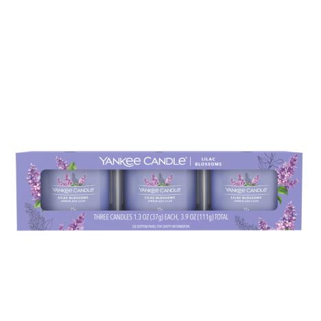 Yankee Candle 3 pack filled votive lilac blossoms