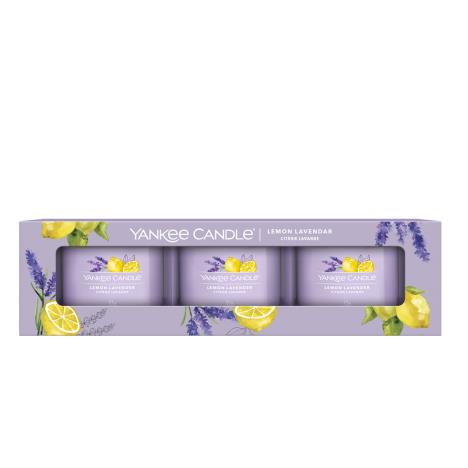 Yankee Candle 3 pack filled votive lemon lavender