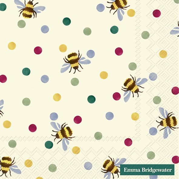 Bumble Bee & Polka Dots Lunch Napkins
