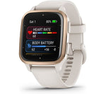 Load image into Gallery viewer, Garmin Venu Sq 2 Music, Ivory and Peach Gold
