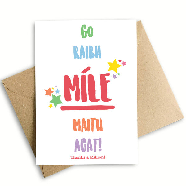 Thanks a Million Card (Go Raibh Mile )