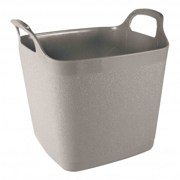 15 L Square Flexi-Tub Soft Grey