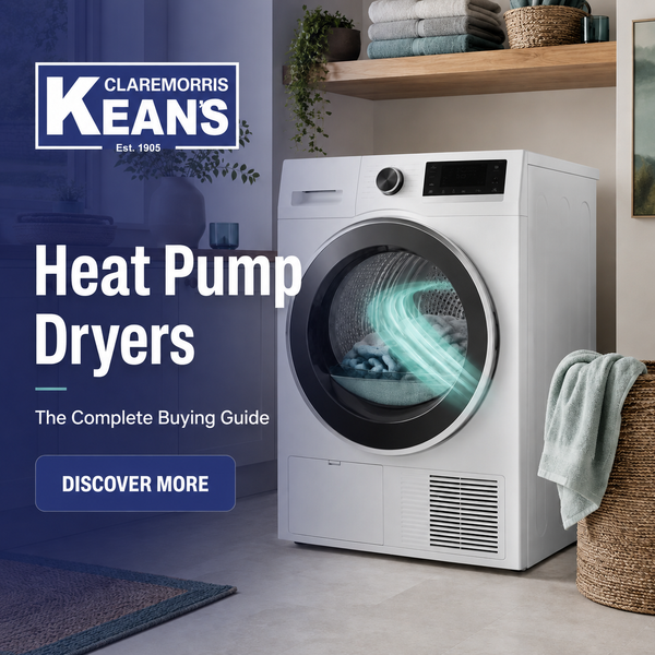 Beko, Bosch, Miele, Samsung, Haier and Electrolux heat pump tumble dryers available from Keans Claremorris