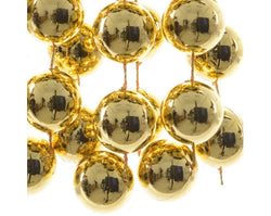 Bead Garland XL – Shiny Light Gold Polystyrene – 5m Length, 1.4cm Diameter