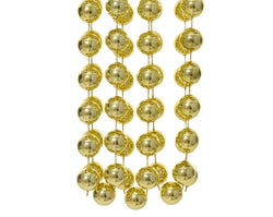 Bead Garland XL – Shiny Light Gold Polystyrene – 5m Length, 1.4cm Diameter