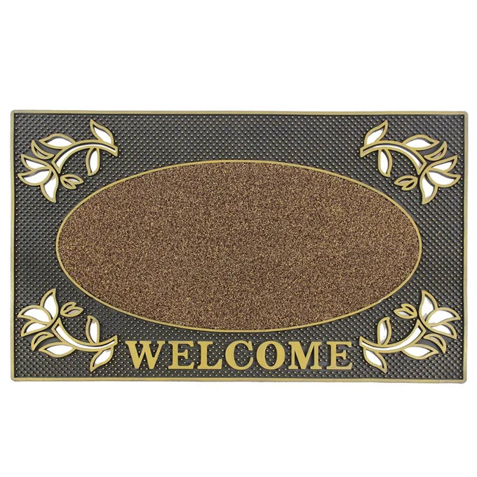 Welcome Rectangular Scraper Mat Gold/Silver - Image 2