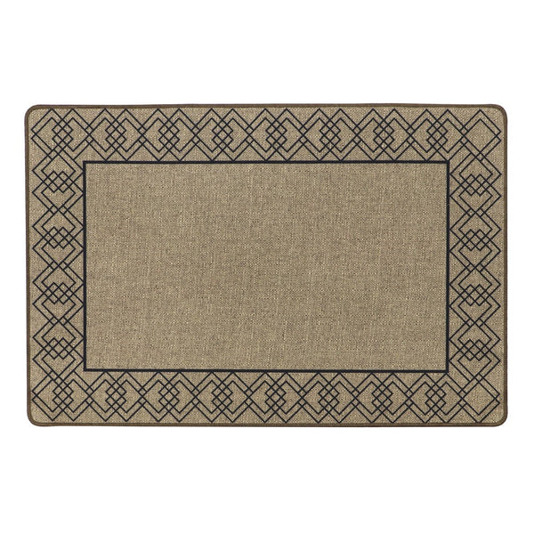 Elegance Indoor Mat 50x75cm with linen look, rubber backing, machine washable, non-slip, perfect for home interiors – Keans