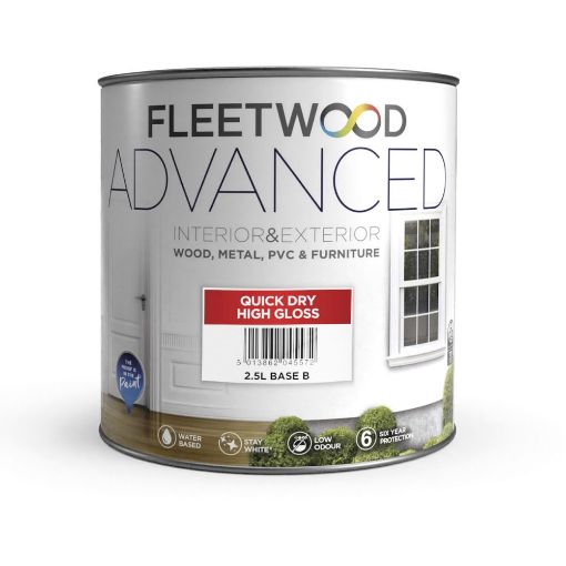 Fleetwood Advanced Quick Dry Gloss 5ltr water-based paint for wood and metal, low VOC, interior/exterior – Keans Claremorris