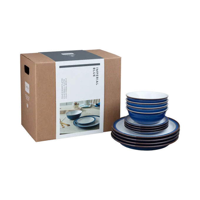Denby 12 Piece Dinner Set - Imperial Blue - Image 1