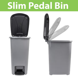 JVL Slim Pedal Bin - 15Ltr