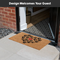 Latex Coir Mat -  Heart Paws 40x70cm