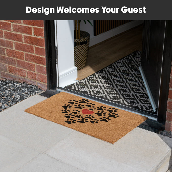 Latex Coir Mat -  Heart Paws 40x70cm - Image 6