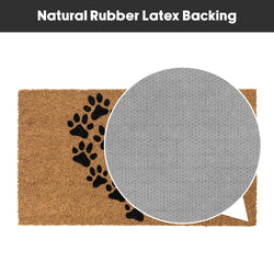 Latex Coir Mat -  Heart Paws 40x70cm