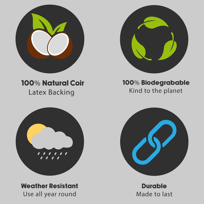 Latex Coir Mat -  Heart Paws 40x70cm - Image 4