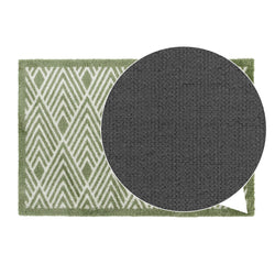 Mega Mat Machine Washable Doormat, 50x75cm, Green Geo