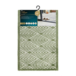 Mega Mat Machine Washable Doormat, 50x75cm, Green Geo