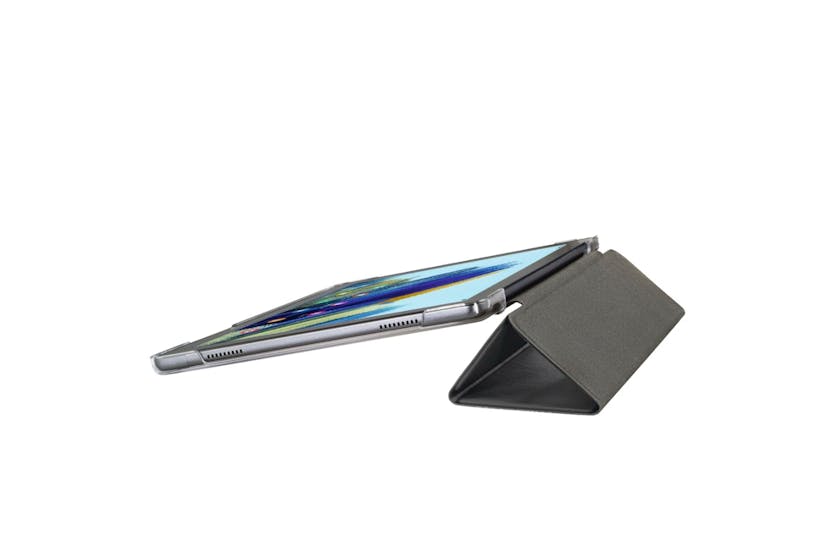 Samsung A11+ 11" tablet in a black Hama case folded to prop the device at an angle