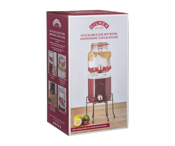 Kilner Stackable Drinks Jar Set With Taps & Stand - Image 2