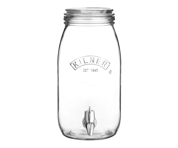 Kilner 3L glass drinks dispenser with tap in gift box, BPA-free, sustainable, ideal for home and catering – Keans