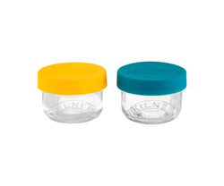 Set of 2 Kilner® 125ml snack and store glass pots with leak-proof silicone lids, dishwasher safe – Keans Claremorris