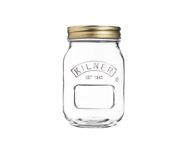Kilner® 0.5L glass preserve jar with secure vacuum seal, embossed logo, dishwasher safe, BPA-free – Keans Claremorris