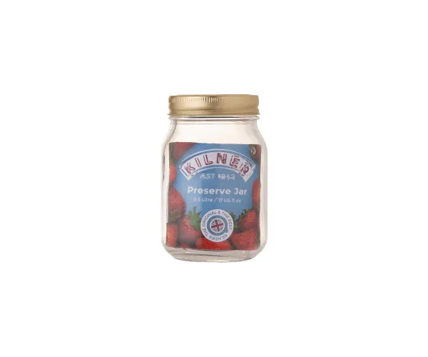 Preserve Jar 0.5 Litre clear glass with airtight lid, ideal for jams and pickles – available at Keans Claremorris.