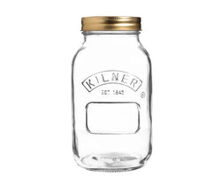 Kilner® 1 Litre Glass Preserve Jar with vacuum seal lid, dishwasher safe, BPA-free, perfect for pickling – Keans Claremorris