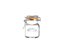 Kilner Clip Top Square Spice Jar 70ml, airtight glass with stainless steel clip, dishwasher safe – Keans Claremorris