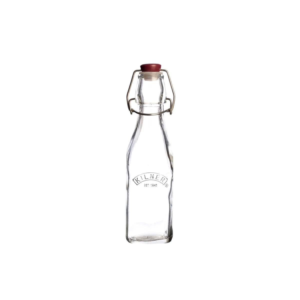 Clip Top Square Bottle 0.25L - airtight glass container for liquids, Keans Claremorris store