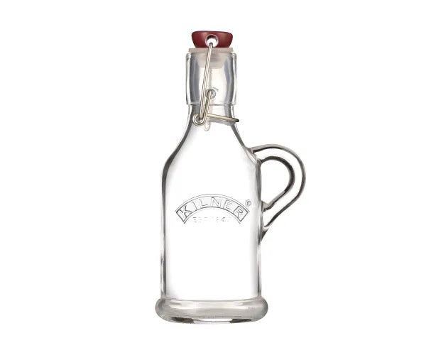 Kilner Clip Top Handled Bottle 0.2L glass with airtight seal and handle for easy pouring – Keans Claremorris