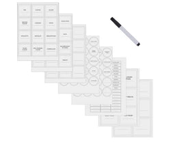 Set Of 8 Pantry Labels With Pen
