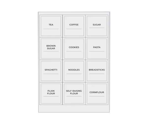 Set Of 8 Pantry Labels With Pen - Image 3