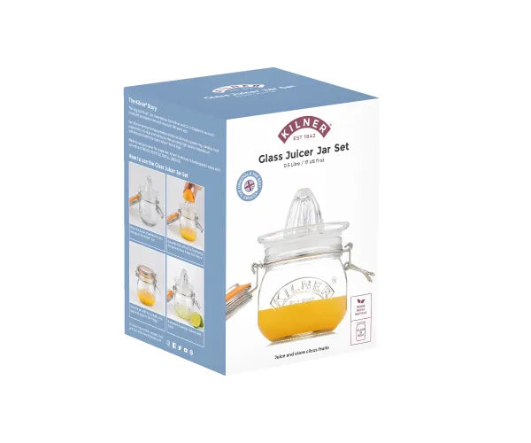 Kilner Juicer Jar Set with lids, perfect for fresh juice storage – available at Keans Claremorris.