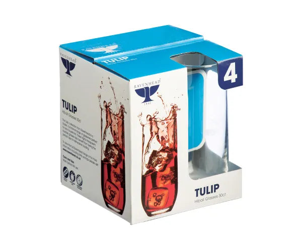 Ravenhead Tulip Set Of 4 Hiball Glasses 30Cl - Image 2