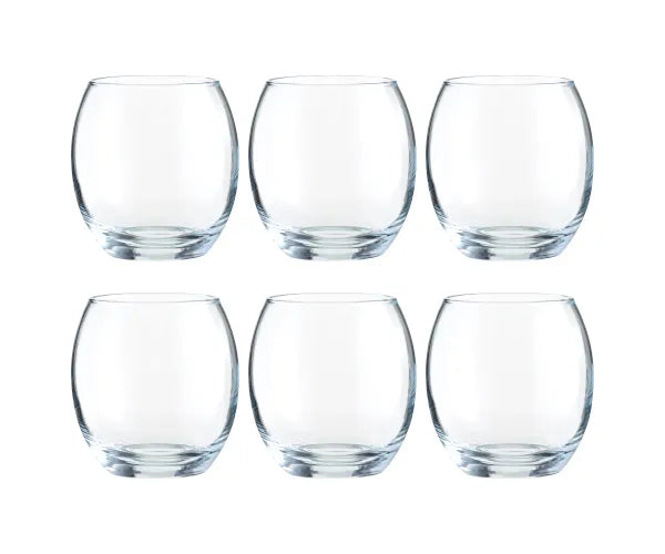 Mode Set of 6 Mixer Glasses 38cl – Clear, durable drinkware perfect for cocktails | Available at Keans Claremorris