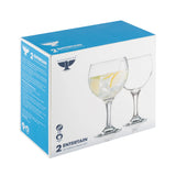 Entertain Gin Balloon Glasses Set of 2 with oversized rounded bowls for gin cocktails, by Keans Claremorris.