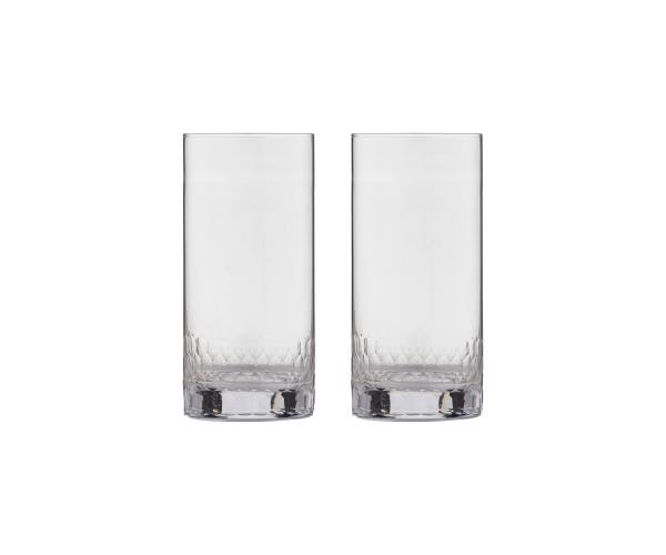 Set of 2 Ravenhead Pisa Hiball Glasses 48cl, handmade textured glass with 10% recycled content – Keans Claremorris