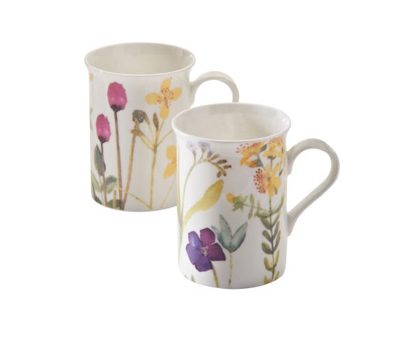 Price & Kensington Bloom Assorted Fine China Mugs 30Cl
