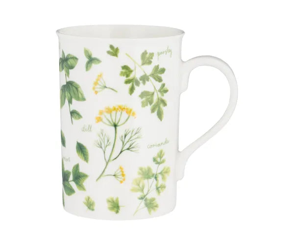 Price & Kensington Garden Herbs Dill 300ml fine china mug with English herb design, microwave and dishwasher safe – Keans