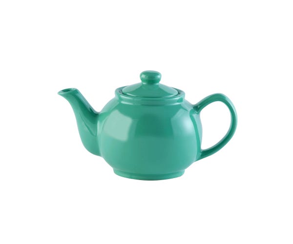 Jade Green 2 Cup Stoneware Teapot with high gloss glaze, non-drip spout, 450ml capacity by Price & Kensington at Keans