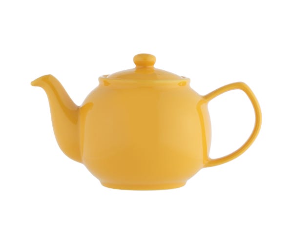 Price & Kensington Mustard 6 Cup Stoneware Teapot, 1100ml, non-drip spout, ergonomic handle, dishwasher safe – Keans