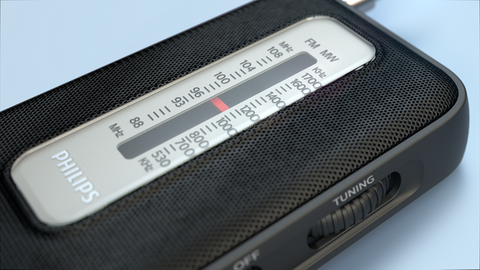 Philips Portable Pocket Radio 100 Series compact design, easy tuning, battery-powered - available at Keans Claremorris