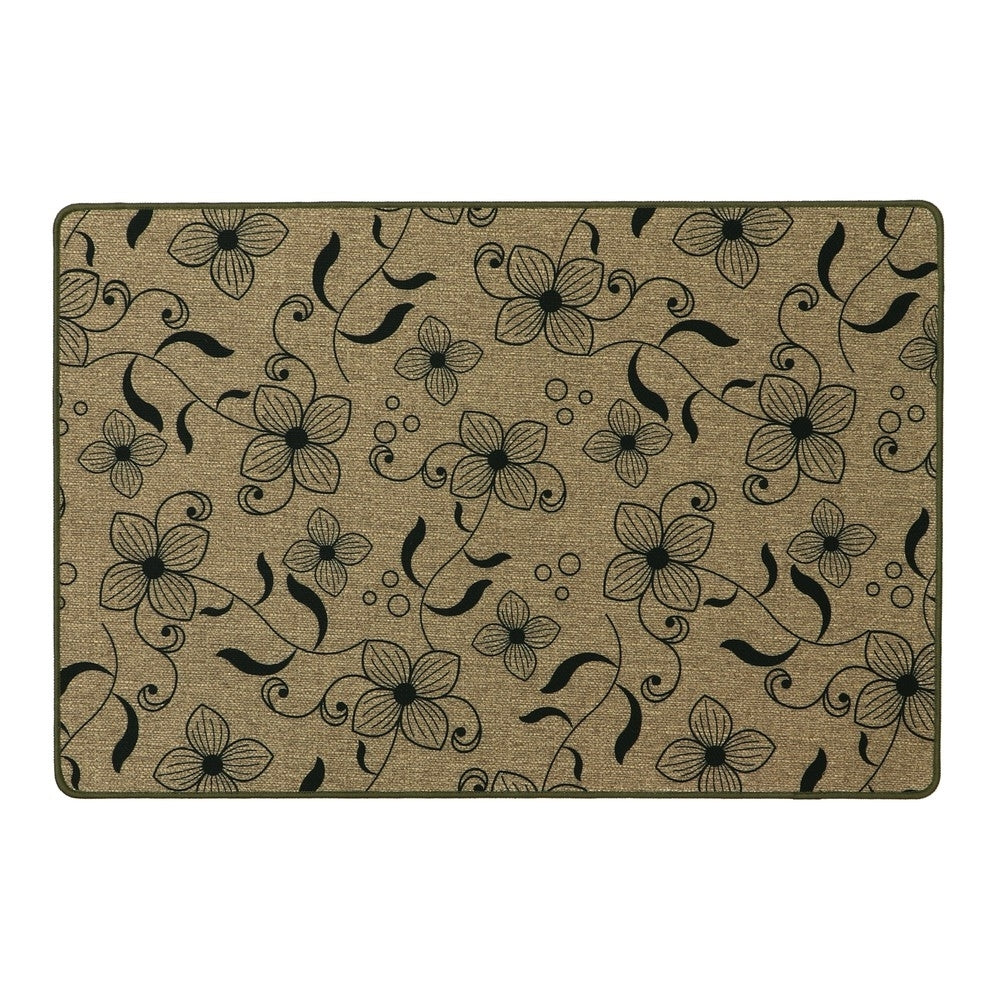 Elegance Indoor Mat 50x75cm with linen look, rubber backing, machine washable, non-slip, perfect for home interiors – Keans