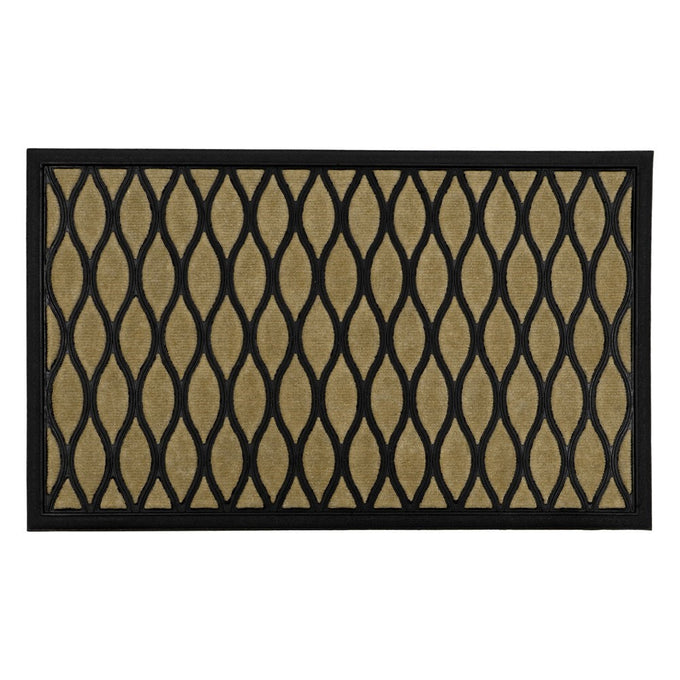 Vienna Scraper Mat 45x75cm with raised droplet design, rubber frame, moisture-absorbing fibres, indoor use – Keans