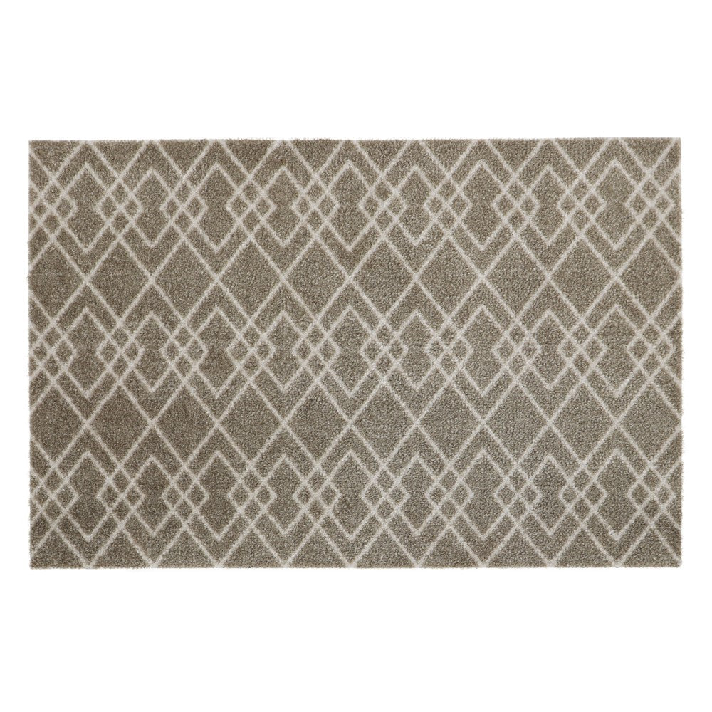 Mega Mat Diamond Trellis 50x75cm, absorbent caramel entrance mat with non-slip foam back, washable, Keans Claremorris.