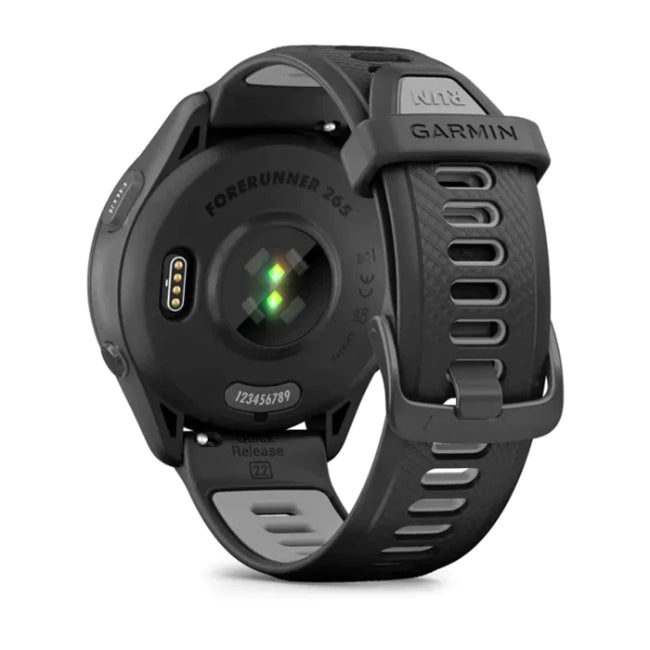 Garmin Forerunner 265 Music Black GPS smartwatch with music storage, fitness tracking – available at Keans Claremorris