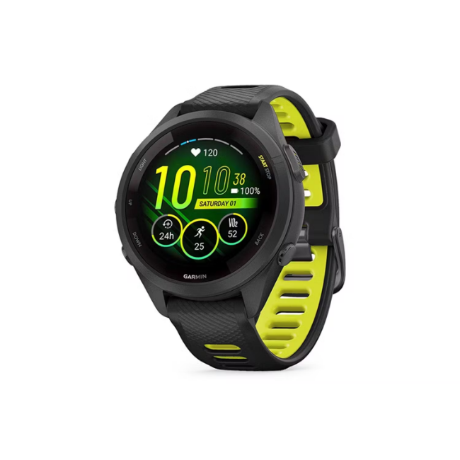 Garmin Forerunner 265S Music Black smartwatch with GPS, heart rate, sleep tracking, music control – available at Keans