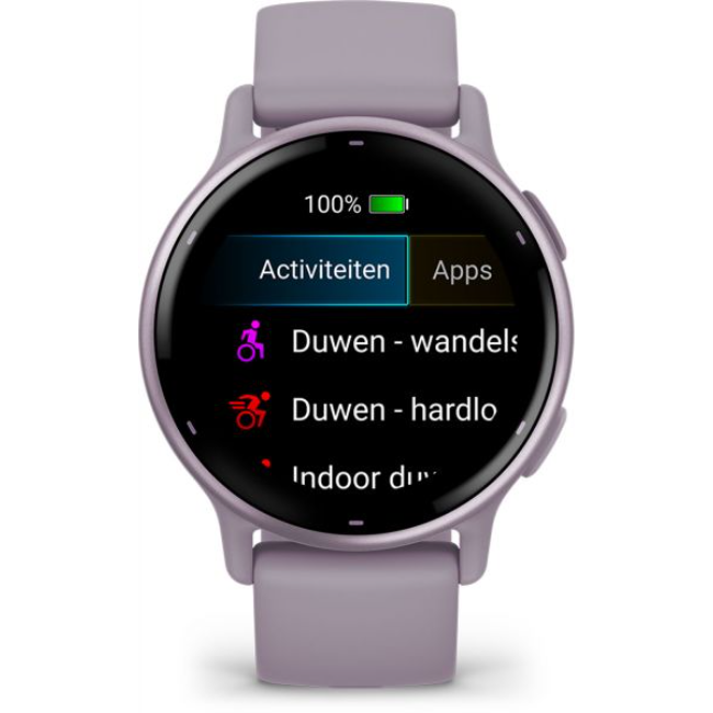 Garmin Vivoactive 5 Smartwatch in Metallic Orchid, GPS fitness tracker with heart rate monitor – available at Keans