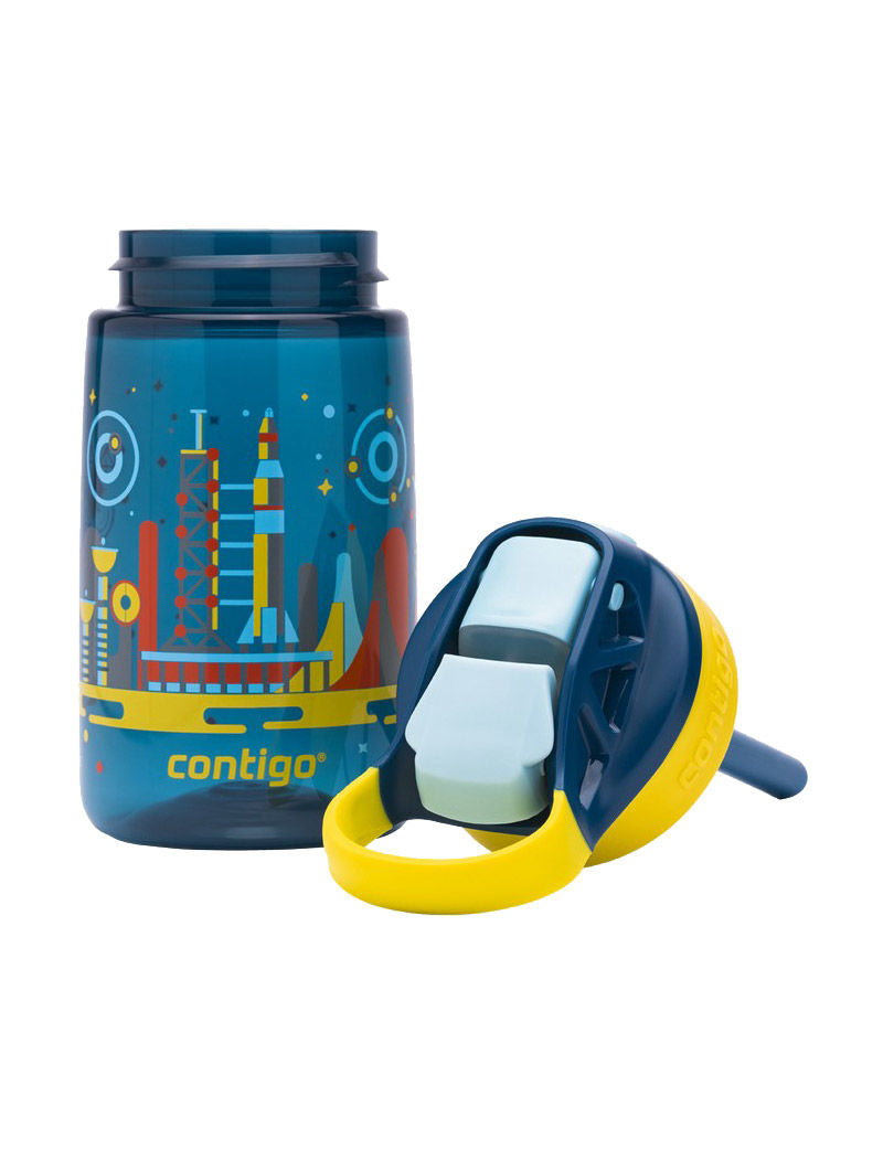 Contigo Gizmo Flip Nautical Space 420ml Kids Water Bottle with Autospout – Spill-Proof, Durable – Keans Claremorris