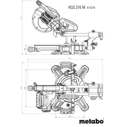 Metabo 216mm Cross Cut Mitre Saw | KGS 216M